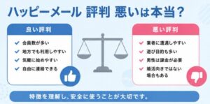 ハッピーメール 評判が悪いは本当？