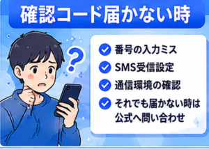 確認コード届かない時