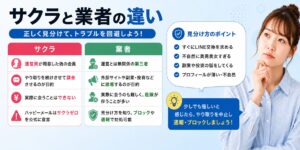 サクラと業者の違い